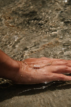 Hand Chain Triple Pearl