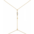 Body Chain Gold Wire-Wrapped Pearl