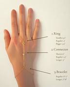 Hand Chain Single Pearl