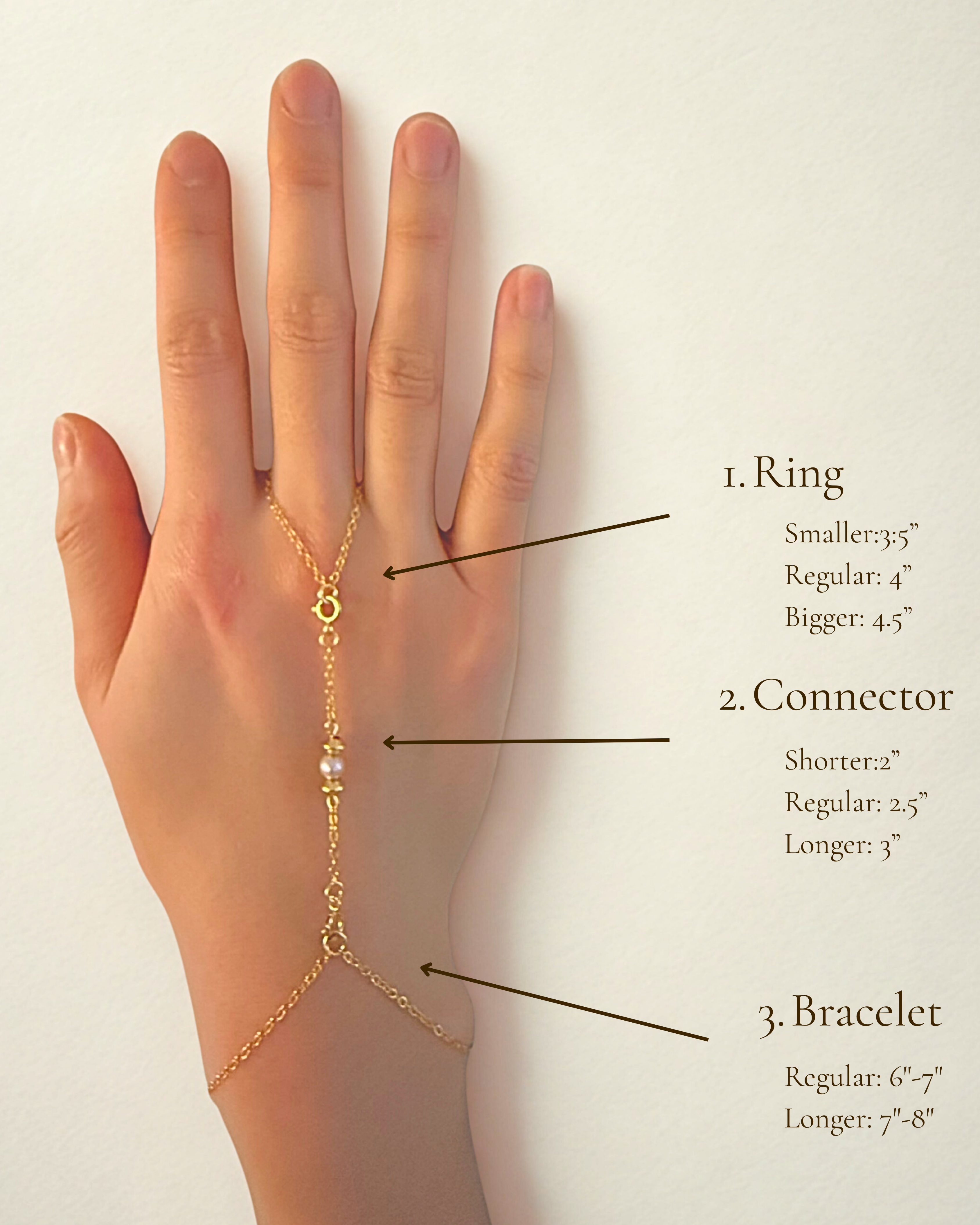 Hand Chain Single Pearl