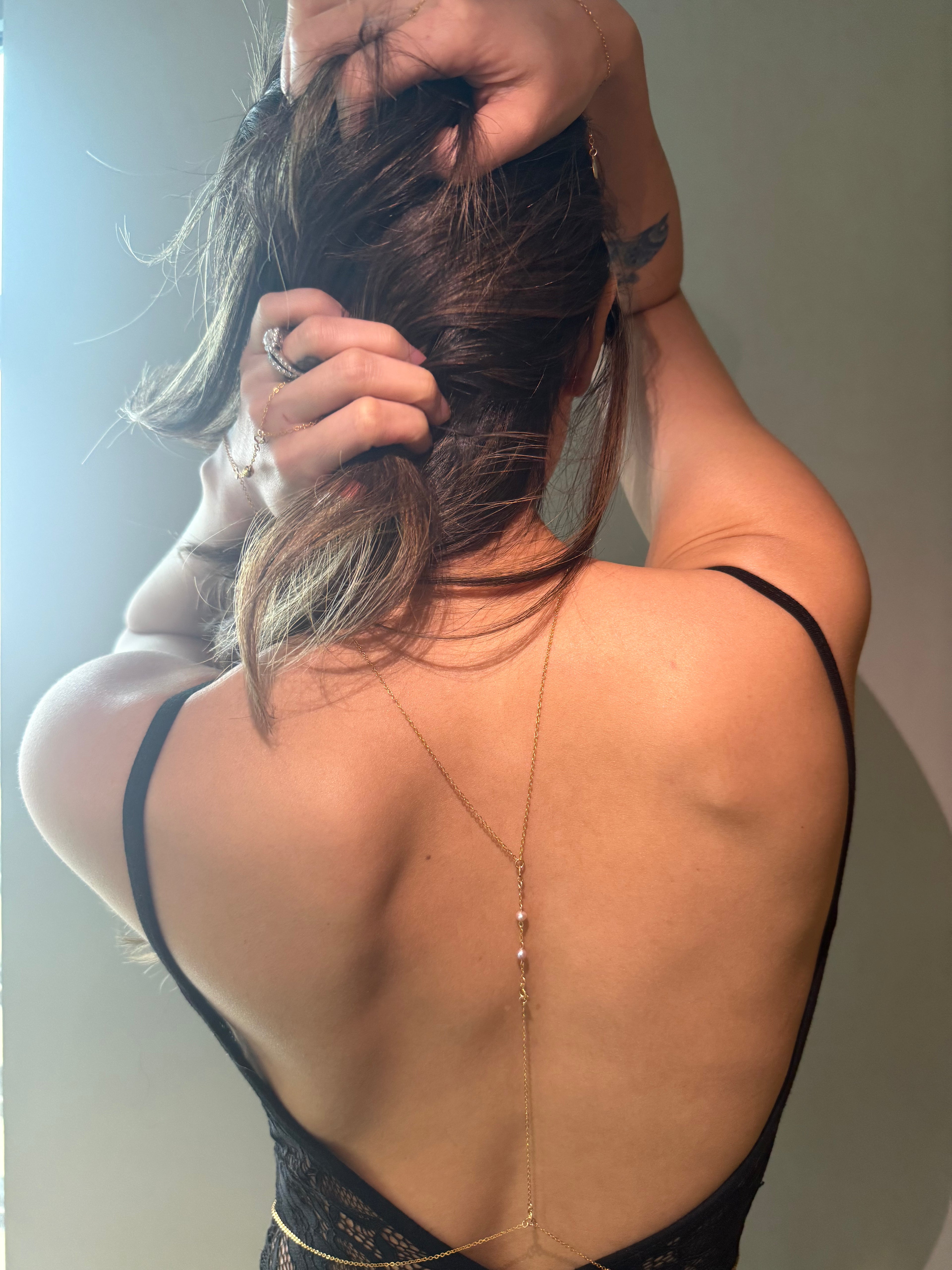 Body Chain Double Pearl Bead