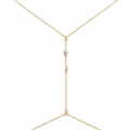 Body Chain Solitaire White Pearl Drop