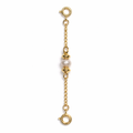 The Gold Bicone White Pearl Connector