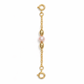The Gold Oval Bead Rose Pearl Connector