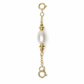 The Gold Rondelle White Pearl Connector