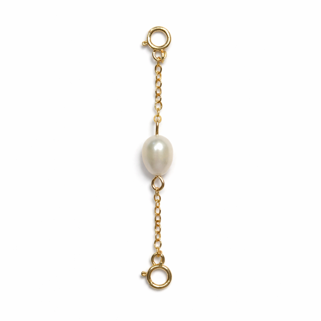 The Solitaire White Pearl Drop Connector
