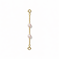The Gold Connector with Triple Pearl