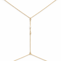 Body Chain Single White Pearl