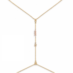Body Chain Triple Pink Pearl