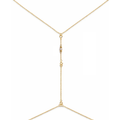 Body Chain Gold Double Bicone Bead