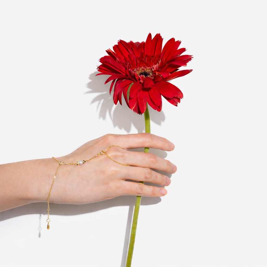 Hand Chain Double Hearts